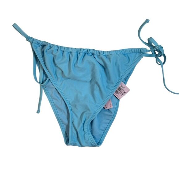 NWT Wild Fable Women’s Light Blue Side Ties Scoop Bikini Bottom - Size L 12/14 - Picture 2 of 8
